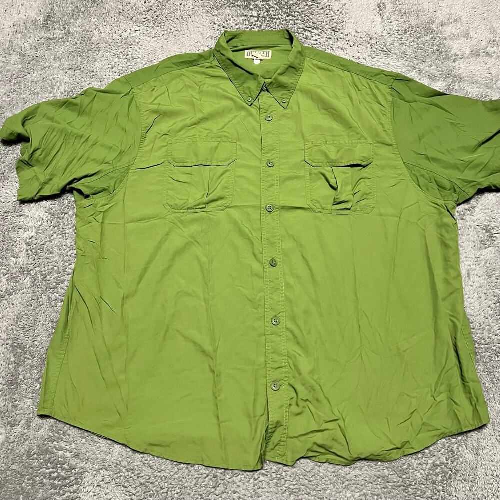 Duluth Armachillo Shirt Mens 3XL Green Button Down Short Sleeve Nylon Outdoors